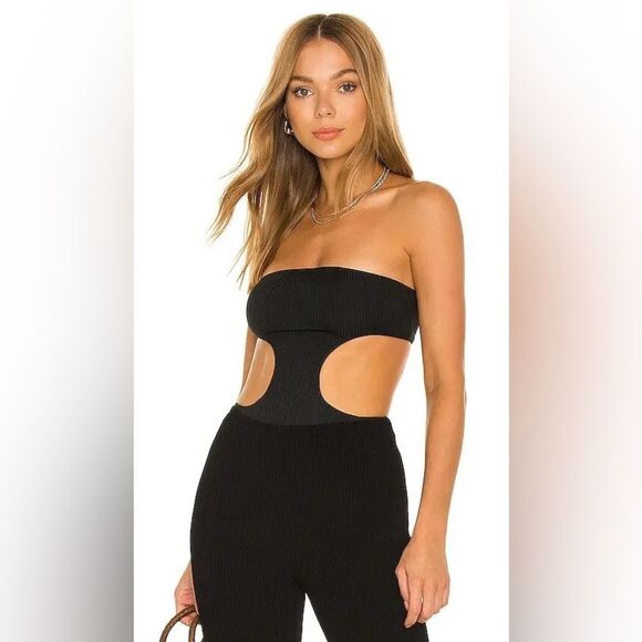 NWOT Superdown | Revolve | Darcey Cut Out Bodysuit in Black Sz S - Picture 1 of 7